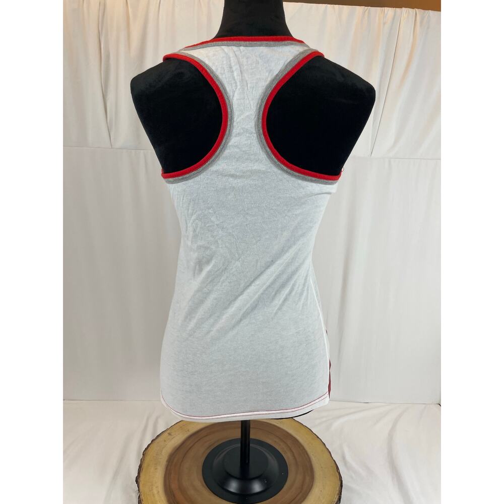 Coca-Cola Diet Coke 2014 Metallic Racerback Tank Top Women S White Red Y2K - Picture 3 of 7